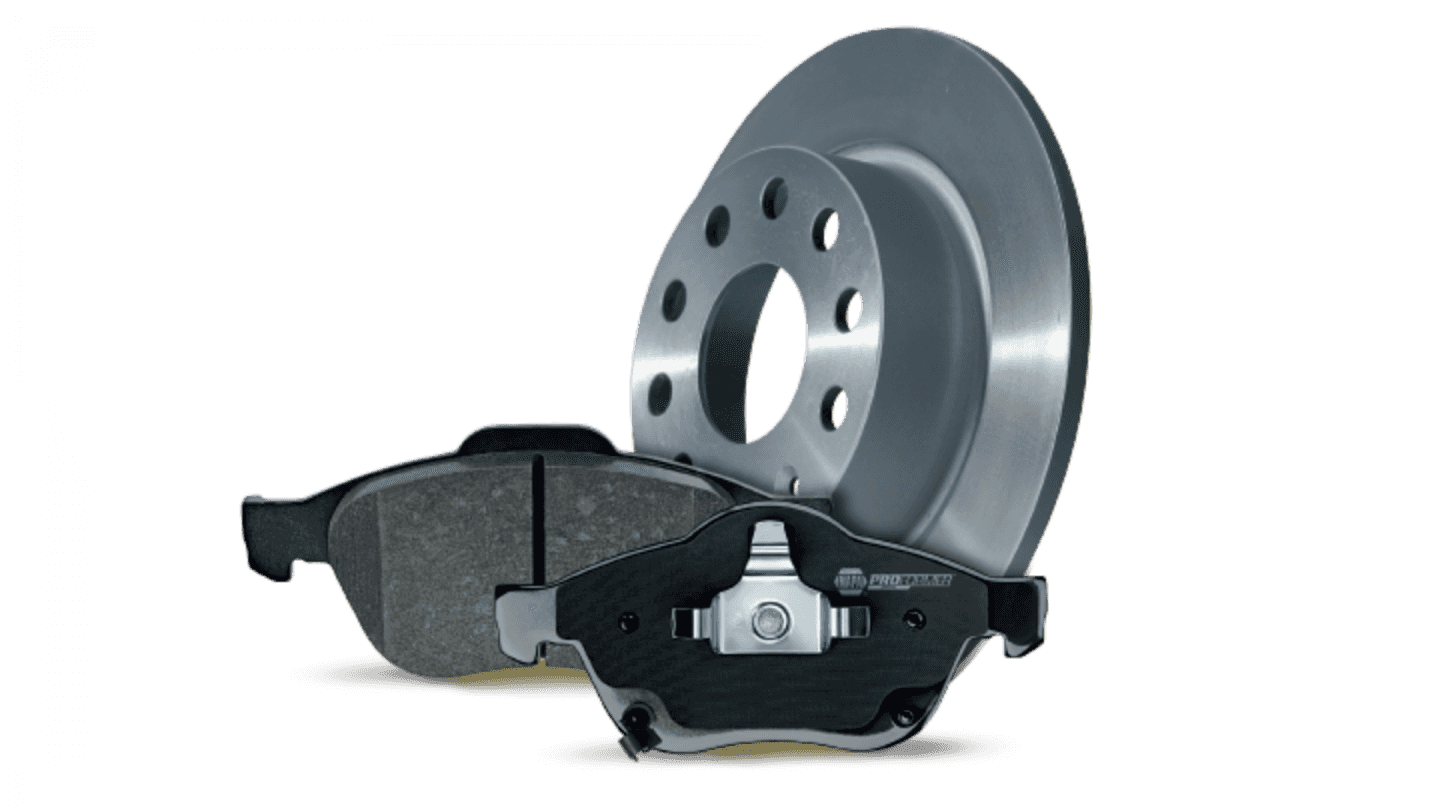 Brake disc and pads